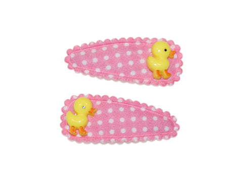 Ducky Polka Small Snaps - Pink