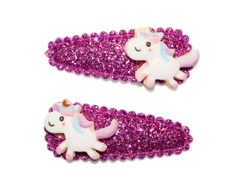 Unicorn Glitter Snaps - Purple