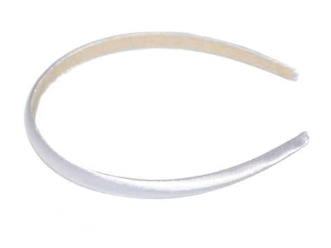 Satin 1cm Suede Lined Alice Band - Ivory