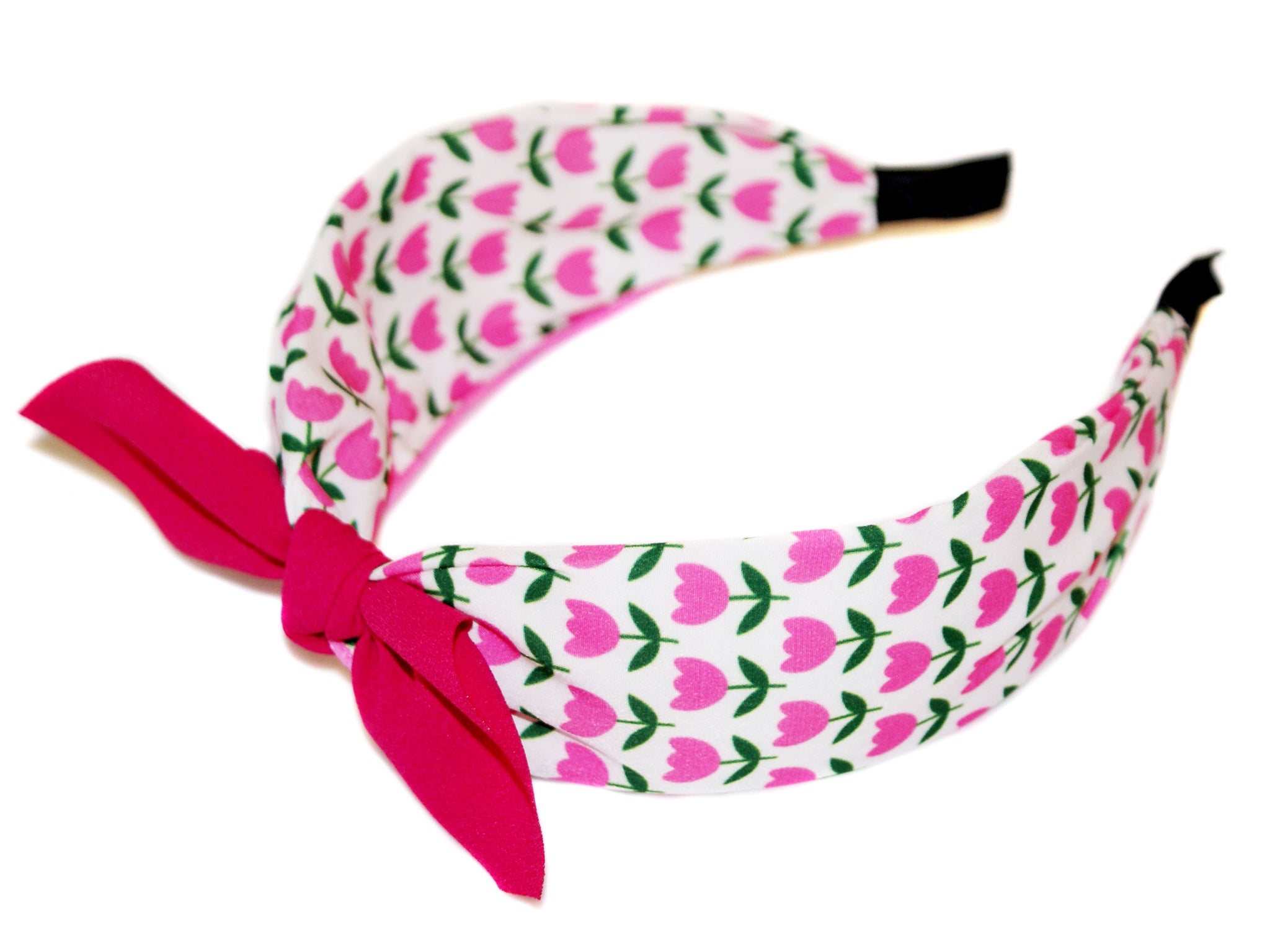 Tulip Bow Alice Band - Pink