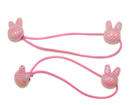 Polka Bunny Bobbles - Pink