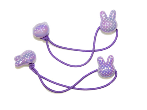 Polka Bunny Bobbles - Purple