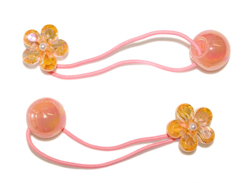 Pearl Flower Bobbles - Orange