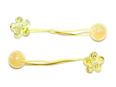 Pearl Flower Bobbles - Yellow