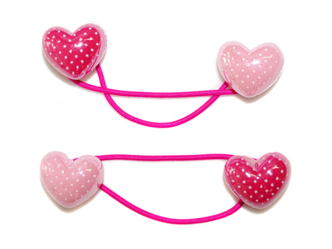 Polka Heart Bobbles - Pink