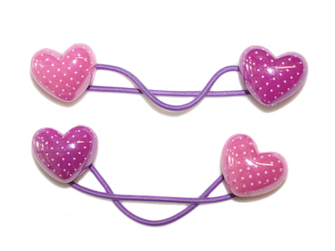 Polka Heart Bobbles - Purple