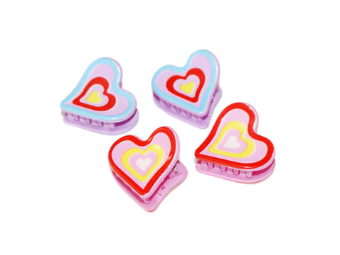 Heart Mini Claws - Pink/Lilac