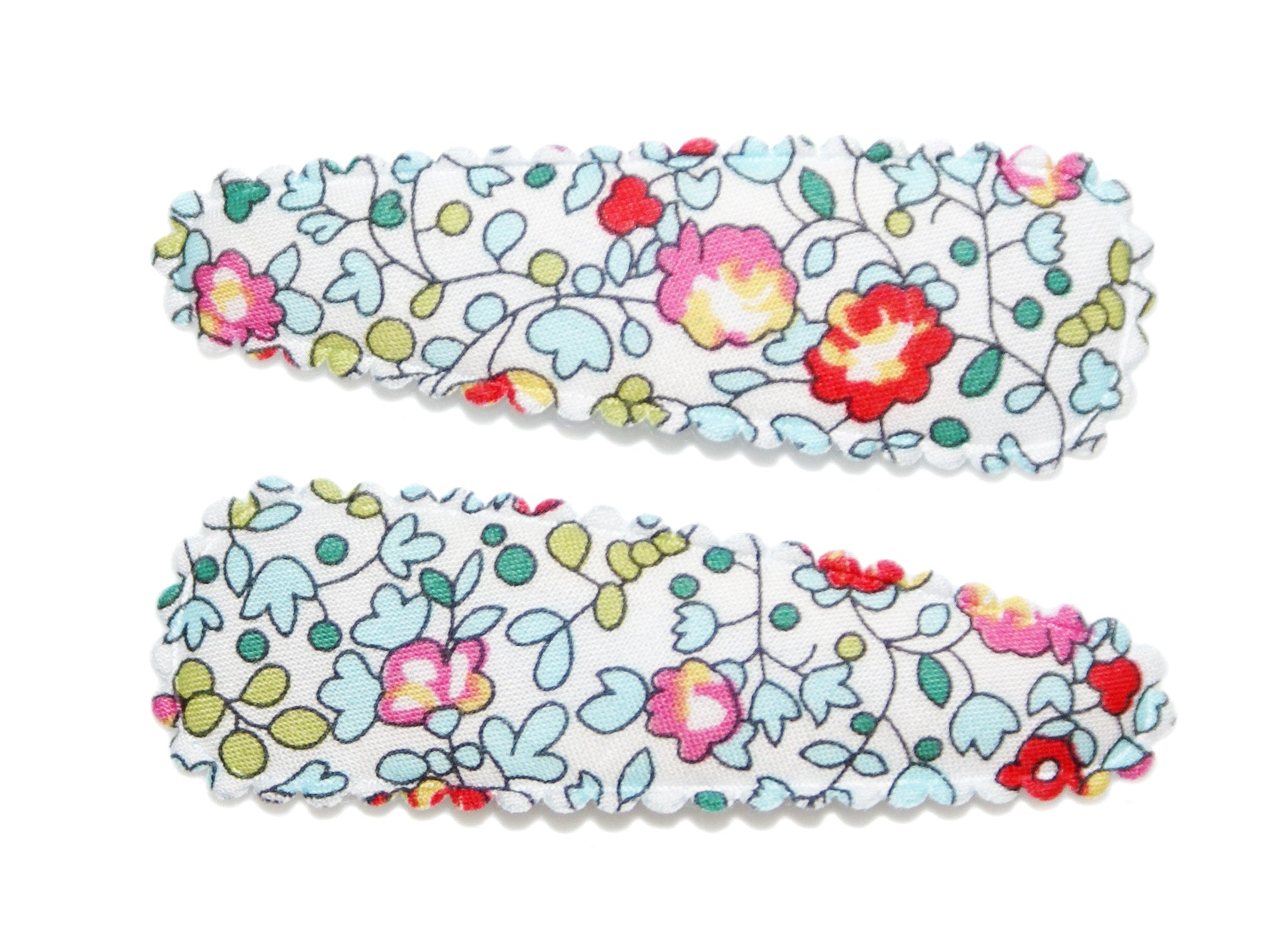 Liberty Eloise Medium Snaps - Turquoise/Red