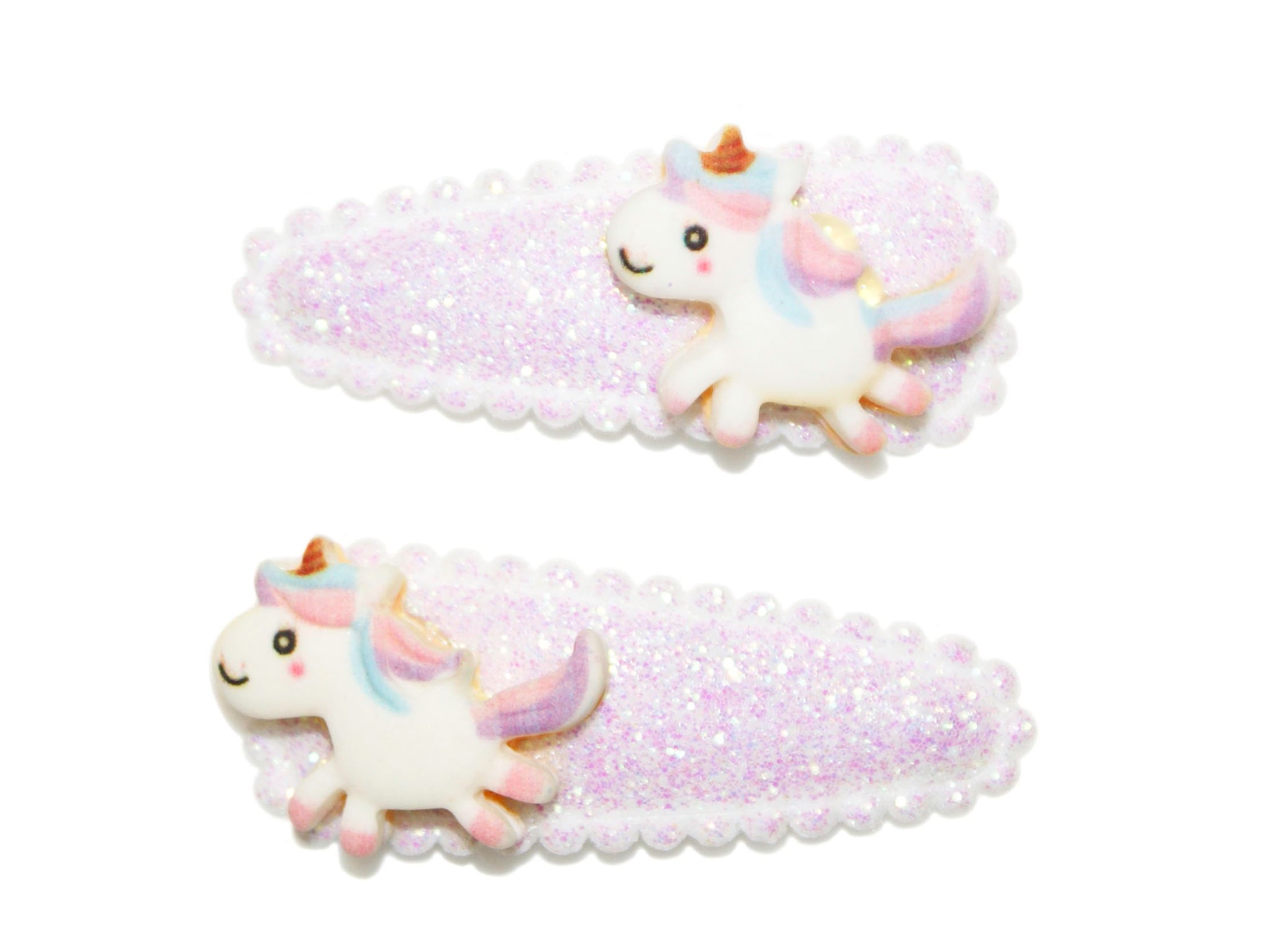 Unicorn Glitter Snaps - White