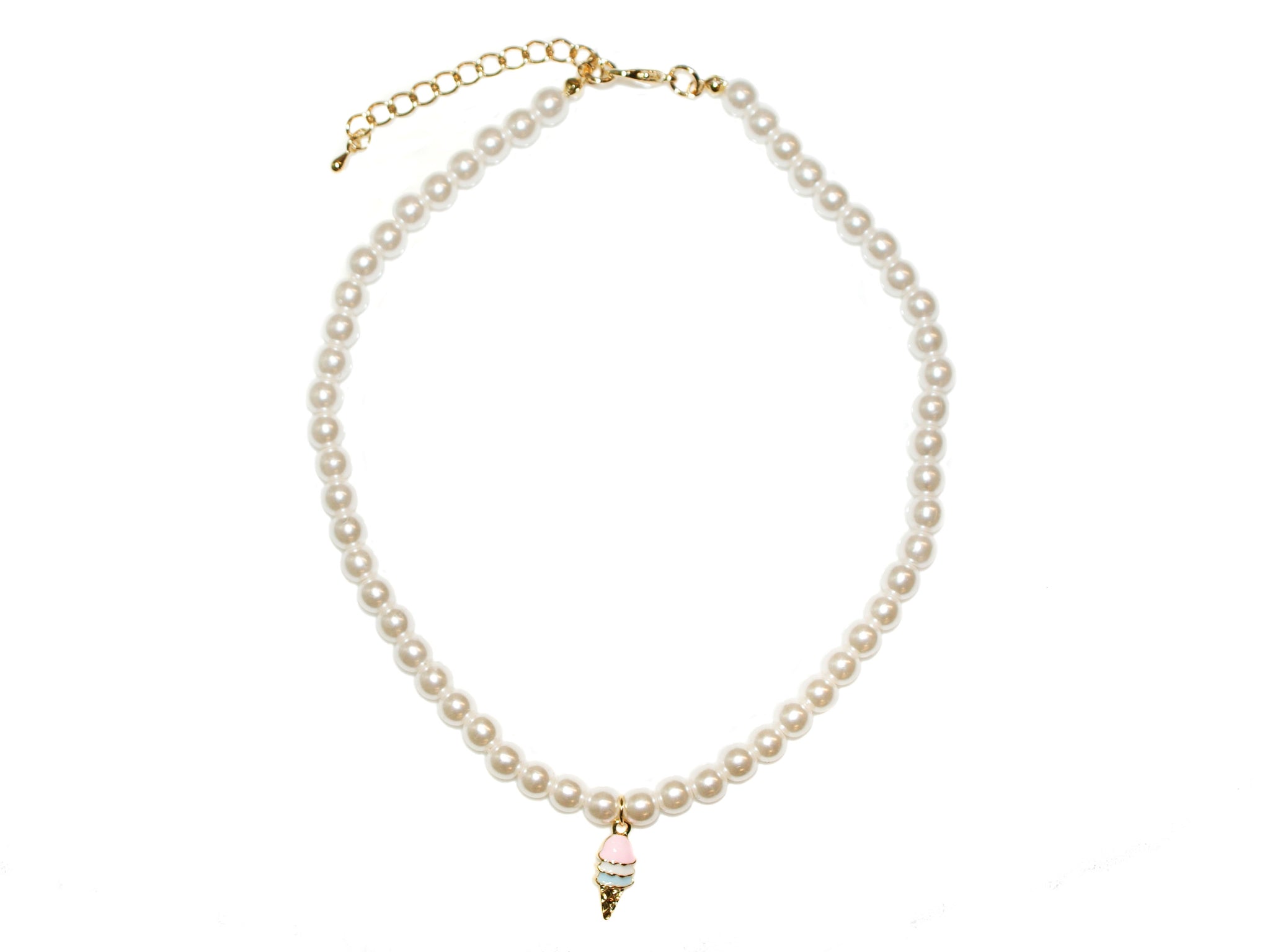 Ice Cream + Pearl Necklace - Pearl/Multi