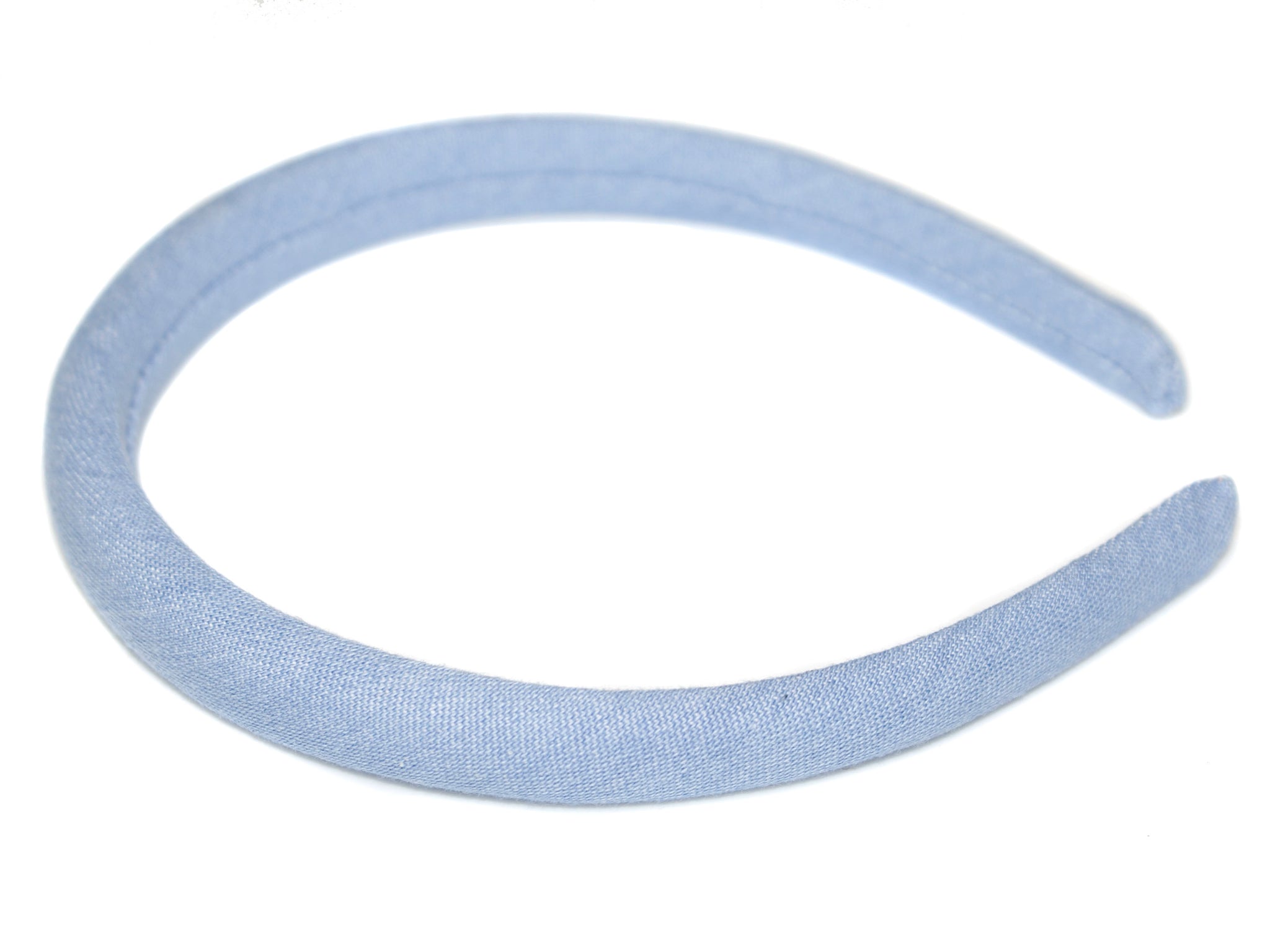 Denim 1.8cm Padded Alice Band - Light Blue