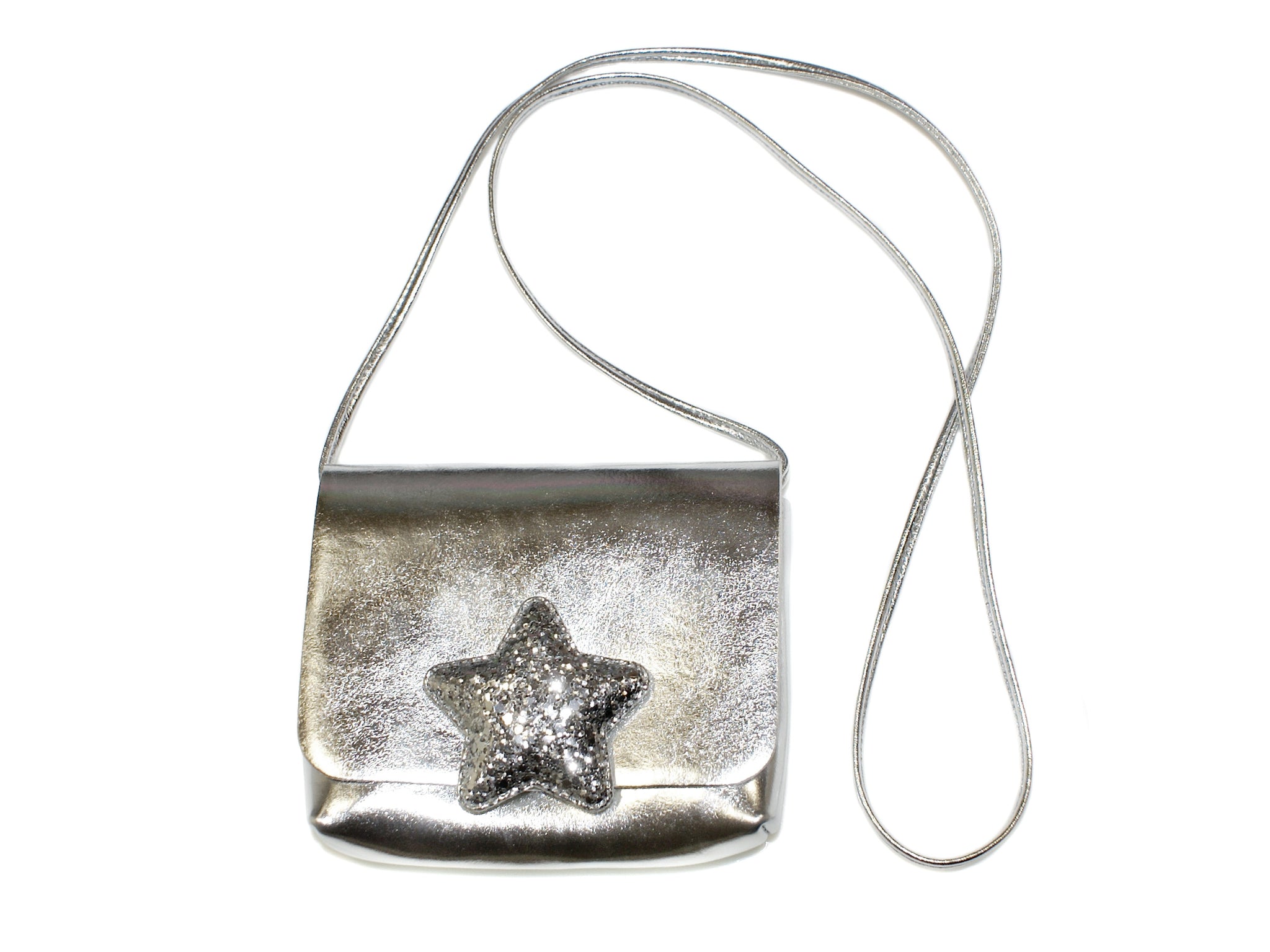Glitter Star Shimmer Handbag - Silver