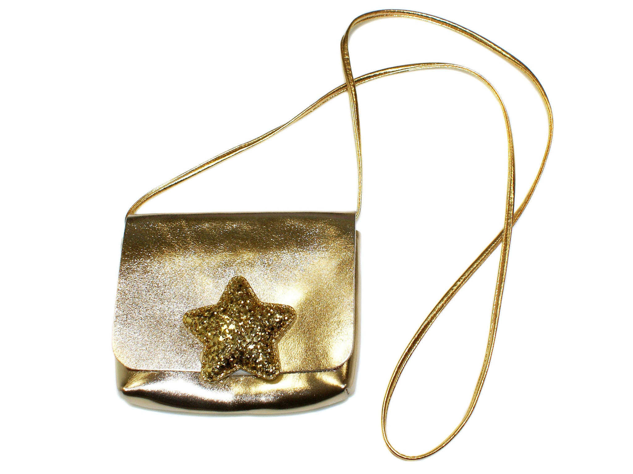 Glitter Star Shimmer Handbag - Gold