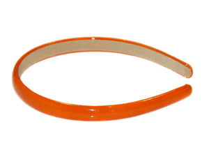 Patent Suede Lined Alice Band - Orange