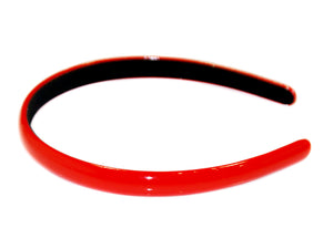 Patent Suede Lined Alice Band - Red