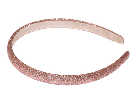 Glitter Suede Lined Alice Band - Champagne