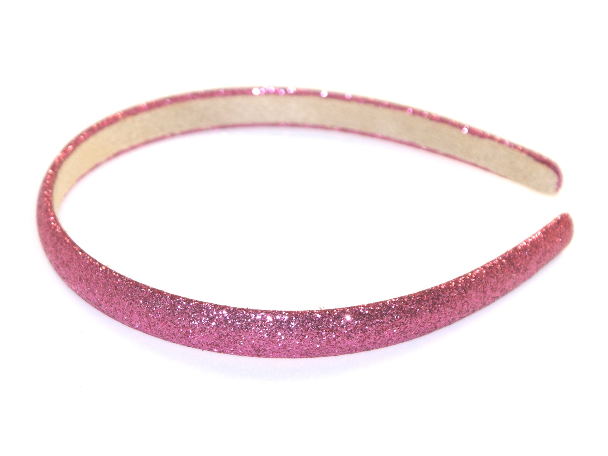 Glitter Suede Lined Alice Band - Pink