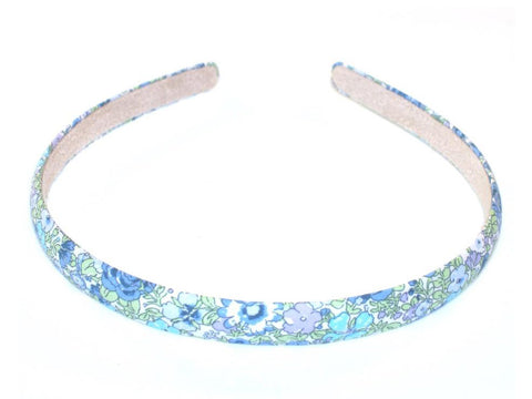 Liberty Amelie Suede Lined Alice Band - Blue/Green