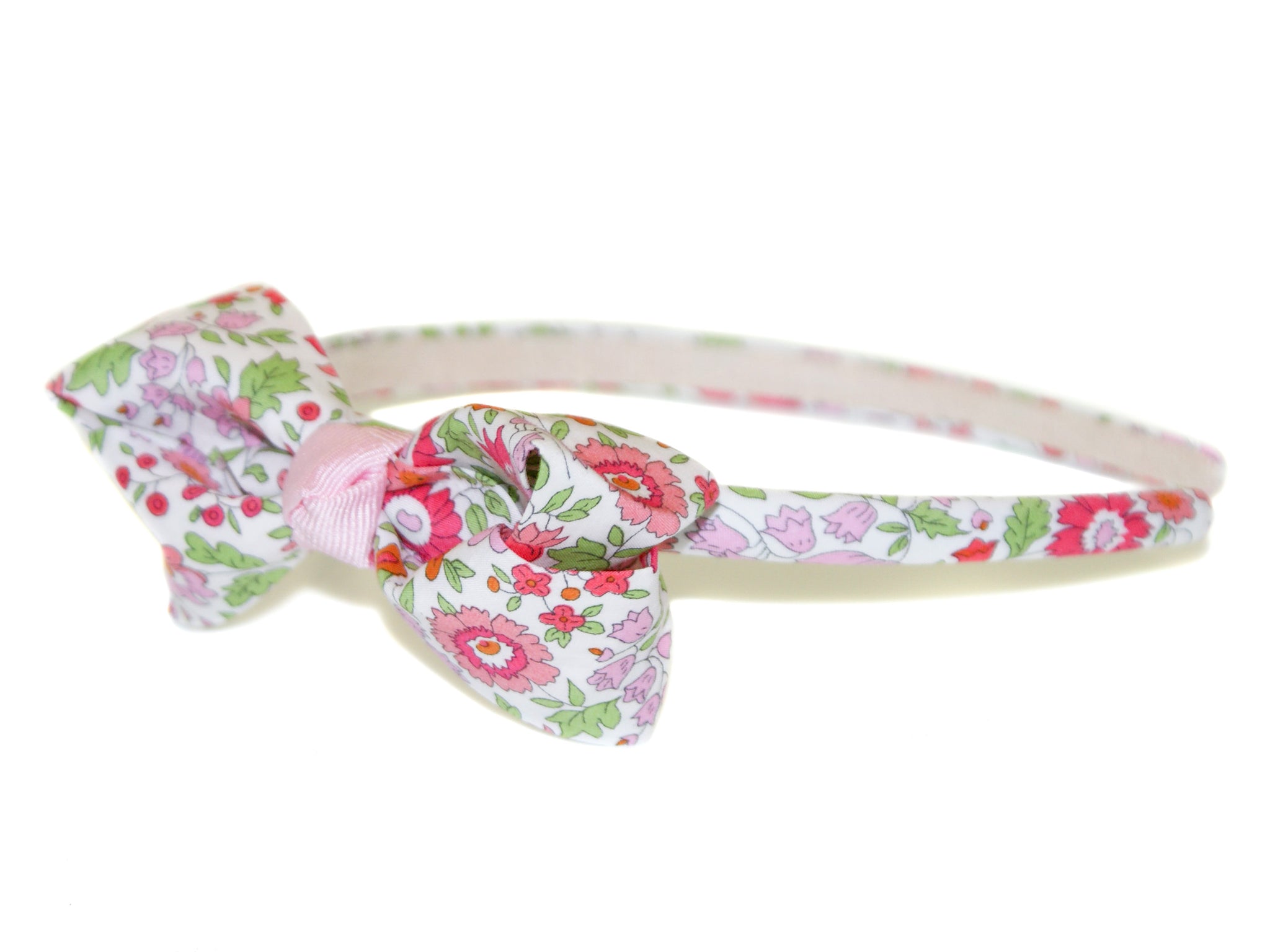 Liberty D'anjou Turned Bow Alice Band - Pink