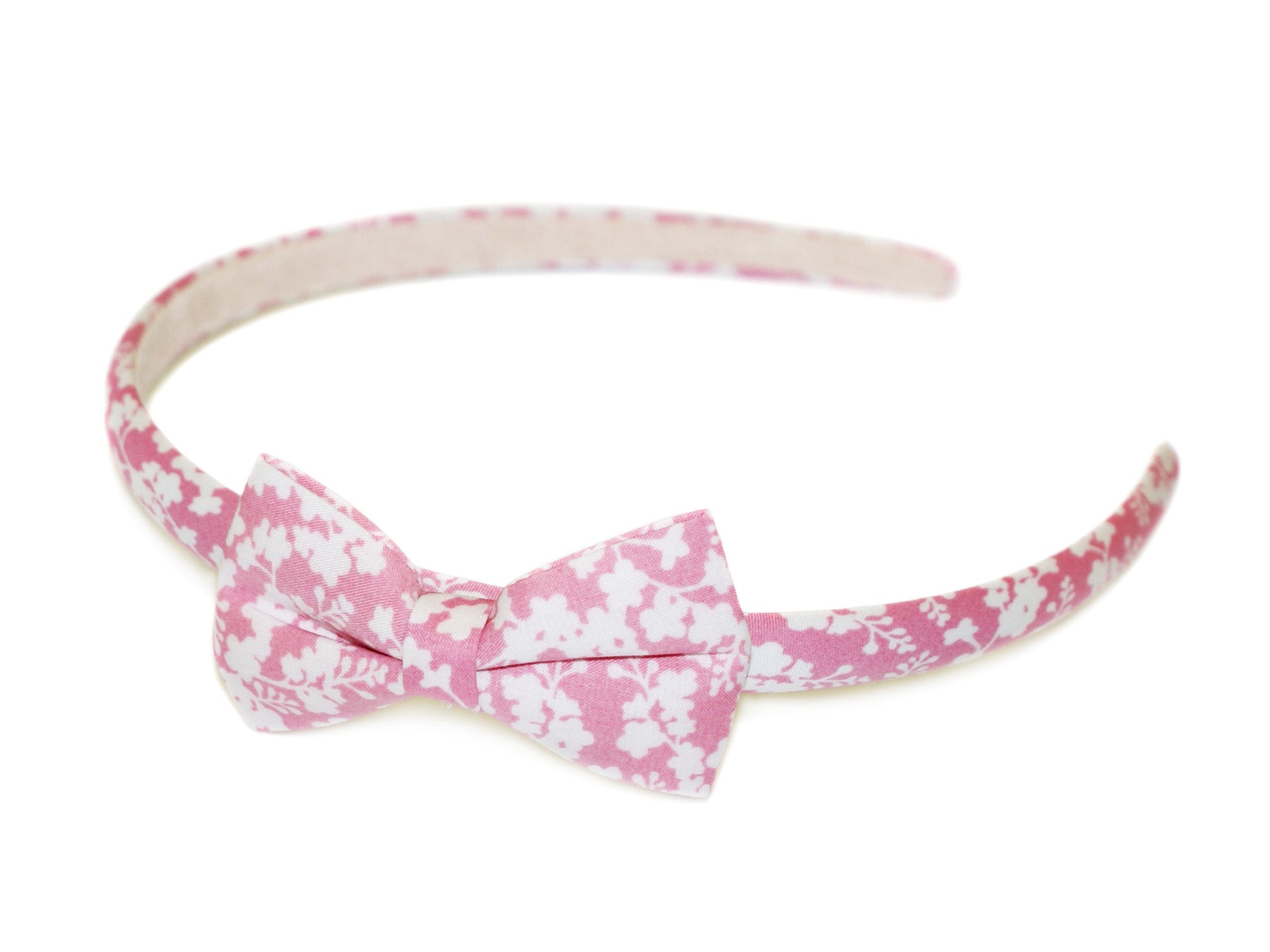 Liberty Ferguson Bow Suede Lined Alice Band - Pink