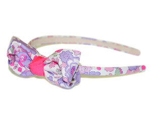 Liberty Besty Turned Bow Alice Band - Pink-Lilac