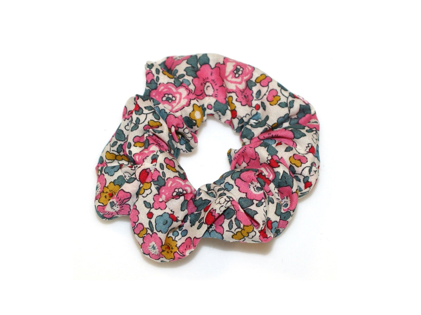 Liberty Betsy Ann Scrunchie - Pink/Teal