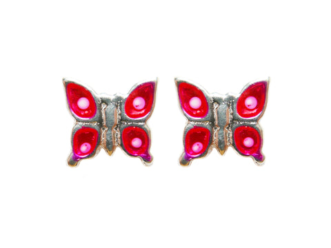 Butterfly 925 Studs - Pink