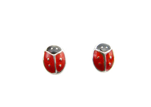 Ladybird 925 Studs - Red
