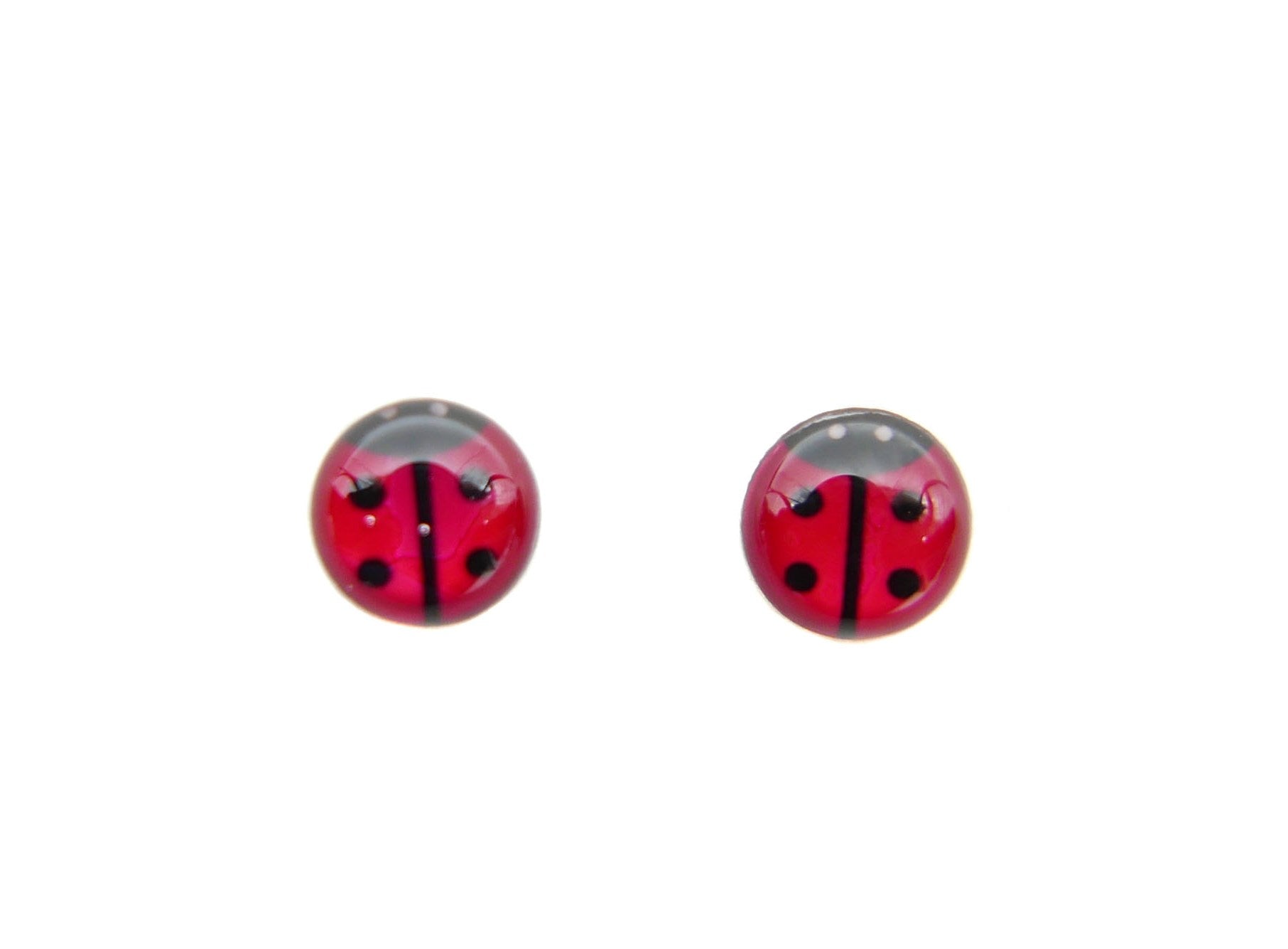 Ladybird 925 Studs - Red