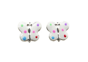Spotted Butterfly 925 Studs - Multi