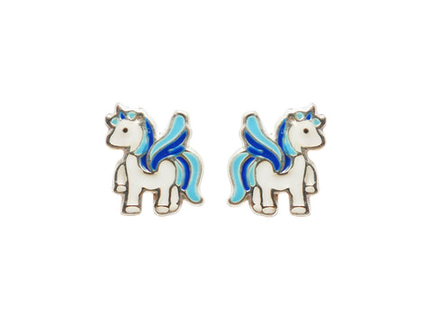 Baby Unicorn 925 Studs - Blue