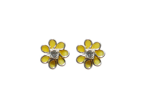 Daisy Diamante 925 Studs - Yellow