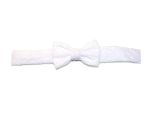 Broderie Anglaise Baby Headband - White