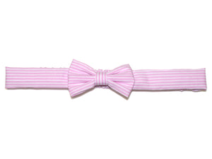 Baby Striped Bow Headband - Pink