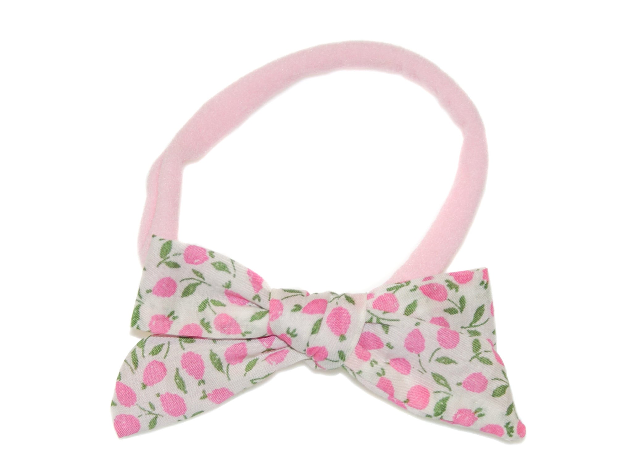 Liberty Ed Baby Bow Headband - Pink/Green