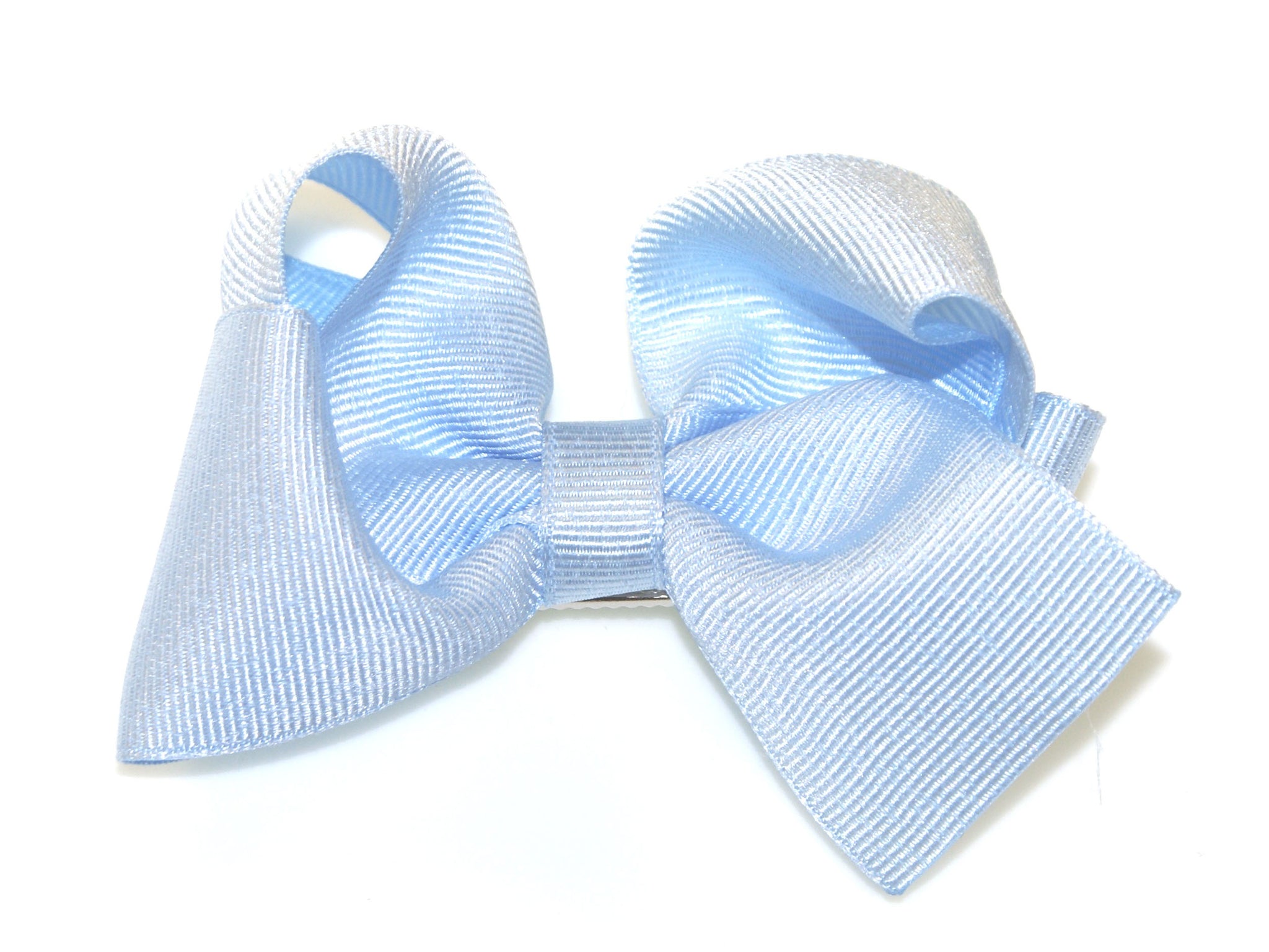 Grosgrain Large Turned Bow Clip - China Blue