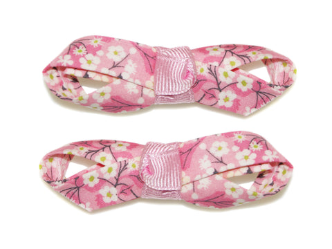 Liberty Mitsi Valeria Figure 8 Bow Clips - Pink