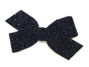 Lurex Big Bow Clip - Navy