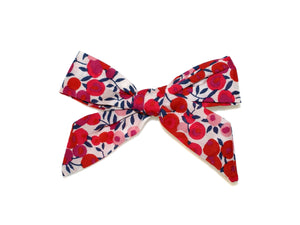 Liberty Wiltshire Soft Bow Clip - Red/Navy/White