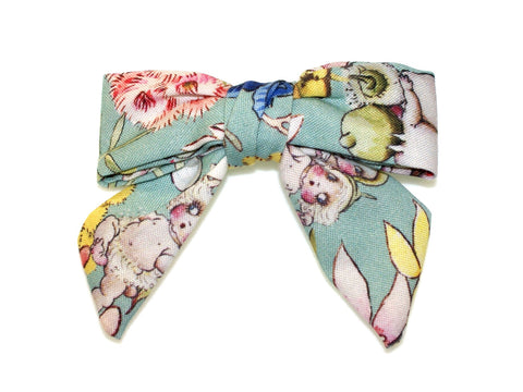 May Gibbs Gumnut Friends Big Soft Bow Clip - Green