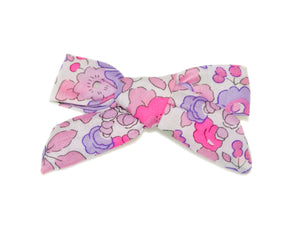 Liberty Betsy Soft Bow Clip - Pink-Lilac