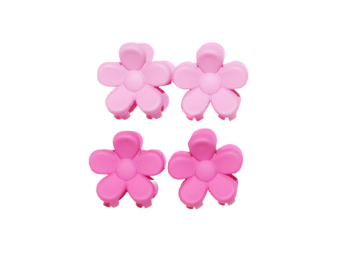 Daisy Mini Claw 4 Pack - Dark Pink / Light Pink