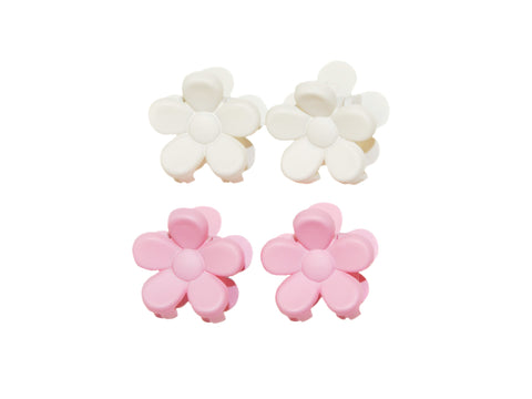 Daisy Mini Claw 4 Pack - Pink / White