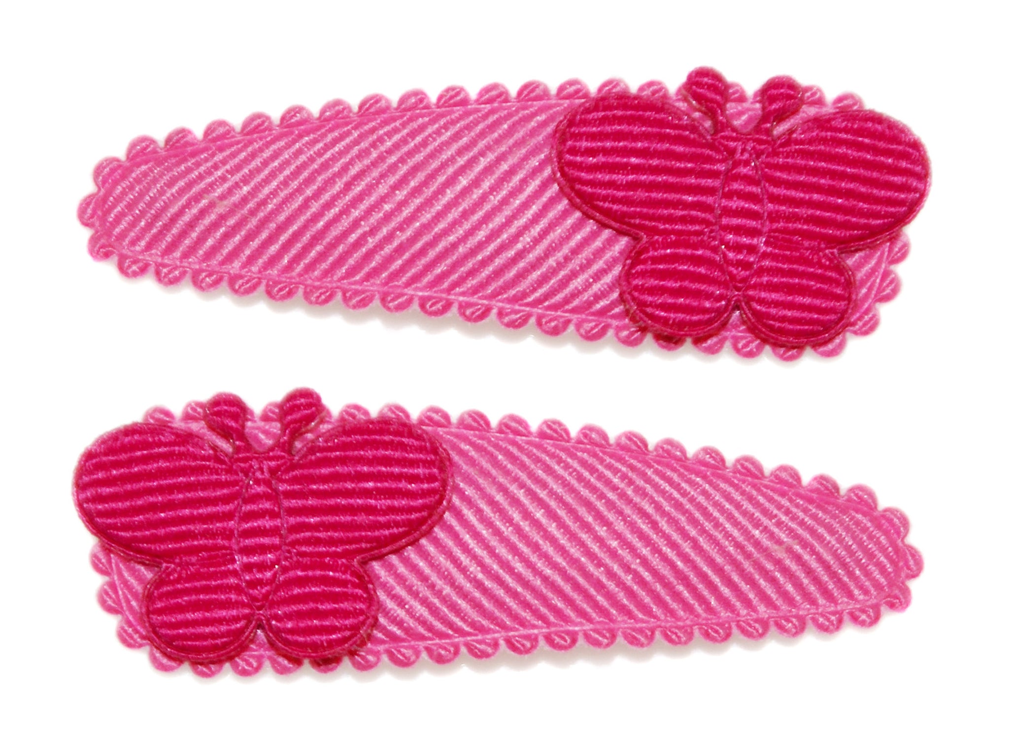 Grosgrain Butterfly Snaps - Pink