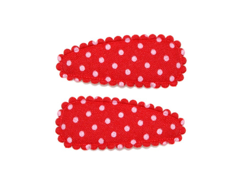 Small Polka Snaps - Red