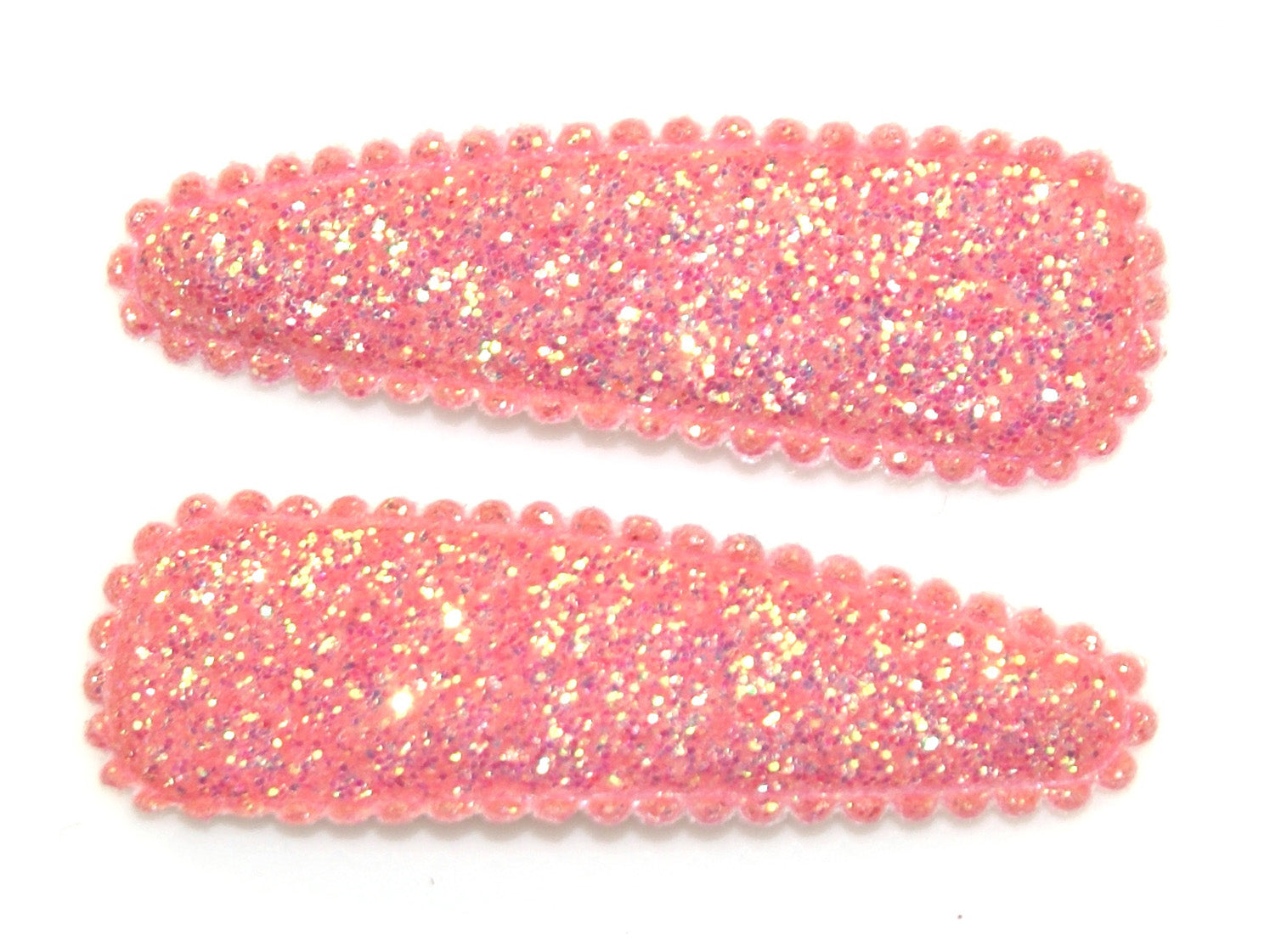 Glitter Medium Snaps - Light Pink