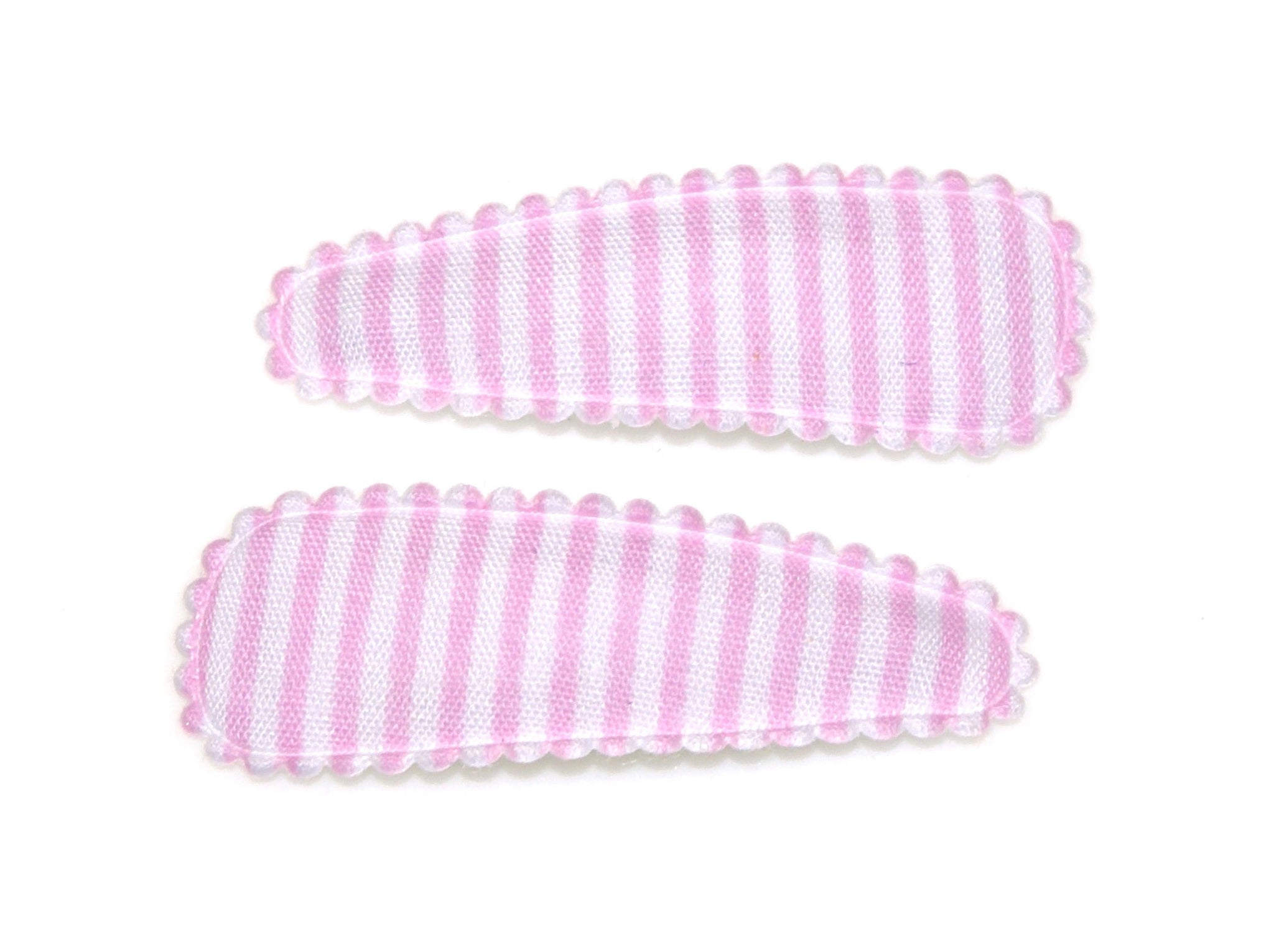 Stripe Mid Size Snaps - Light Pink