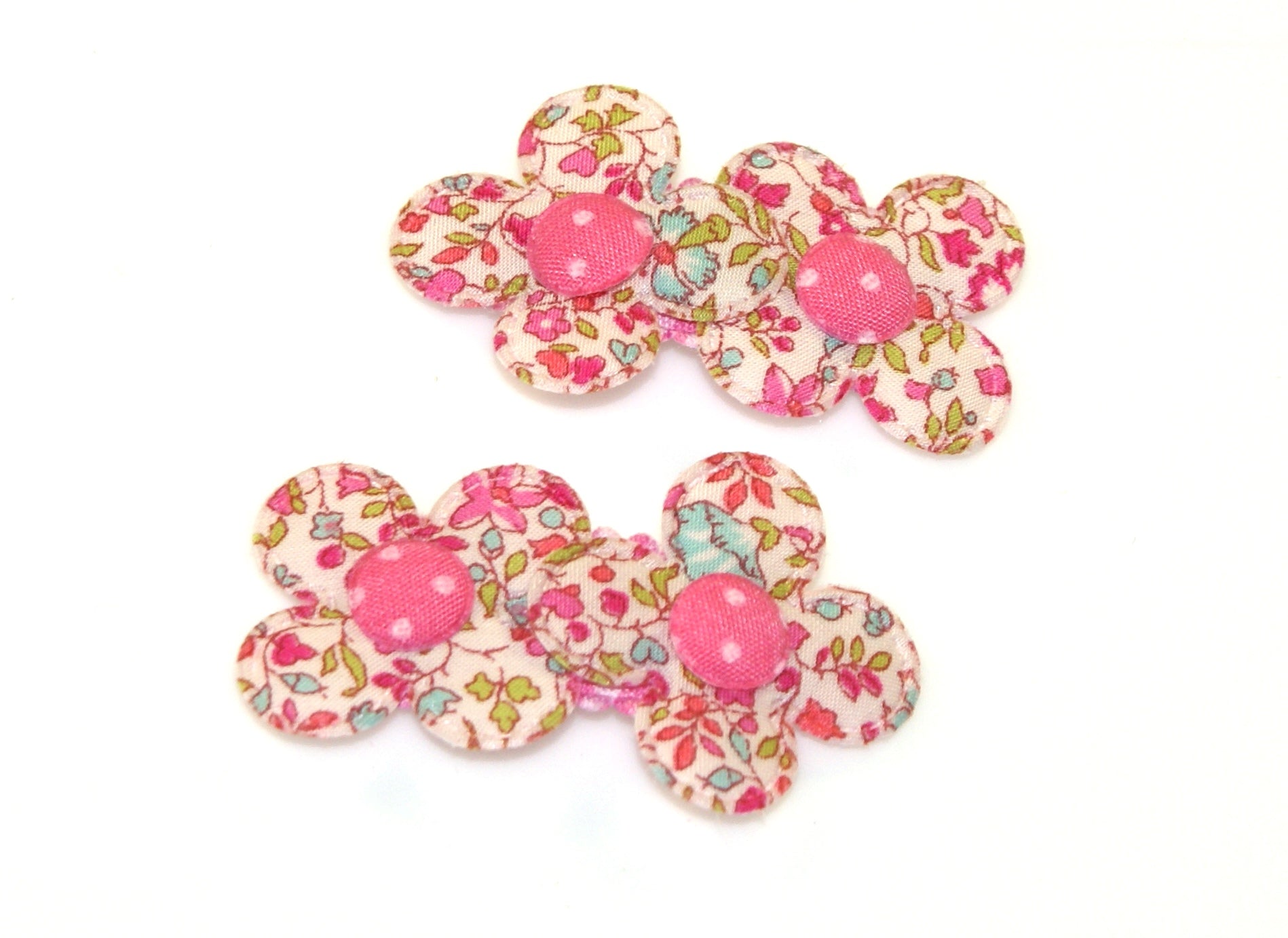 Liberty Katie & Millie Double Daisy Snaps - Pink