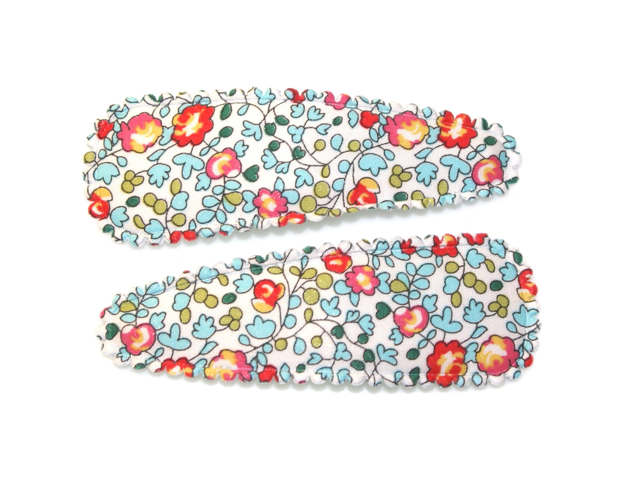 Liberty Eloise Large Snaps - Turquoise/Red