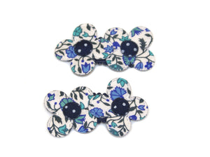 Liberty Queens Gallery Double Daisy Snaps - Blue